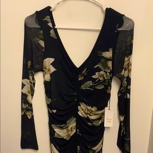 Black floral dress